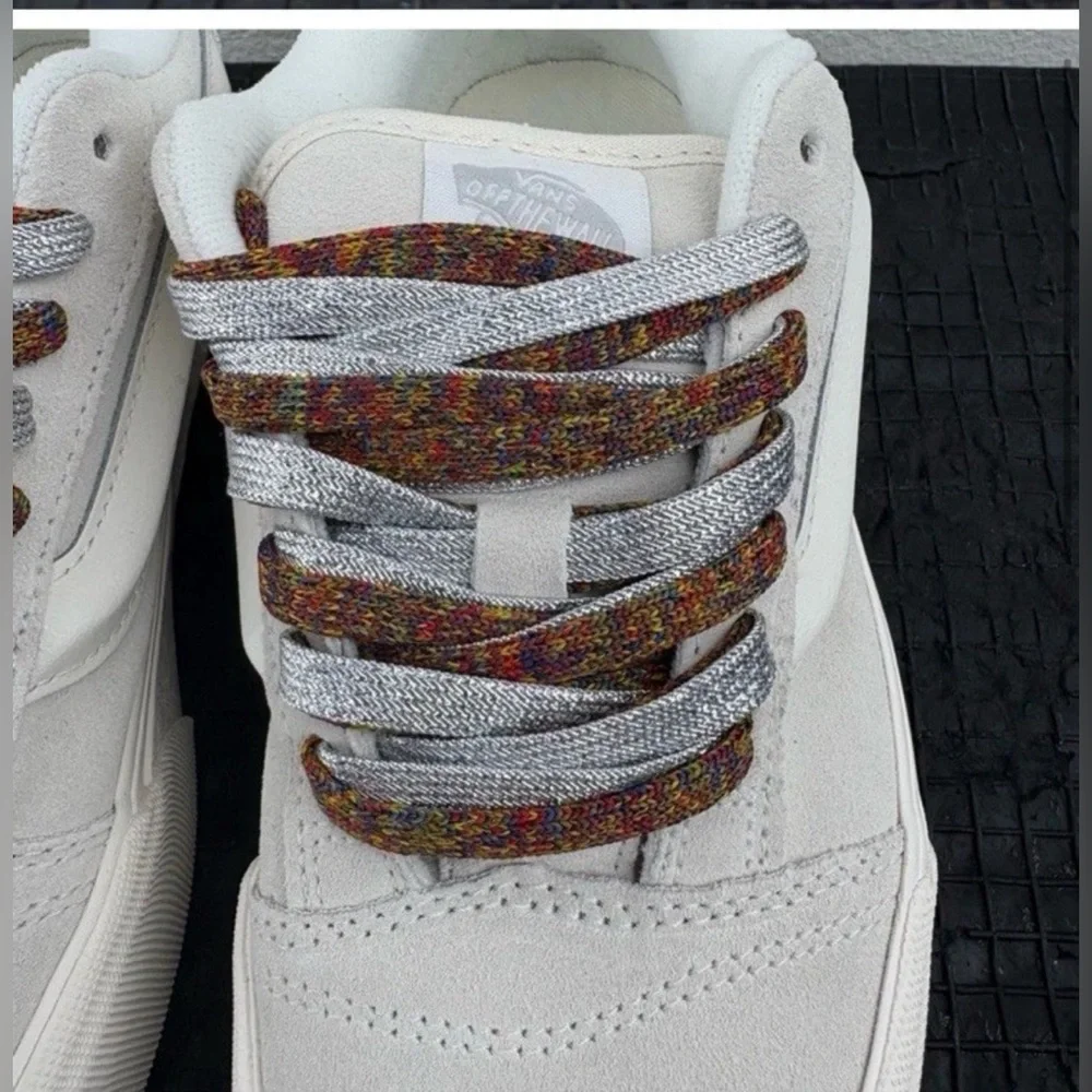 VANS Knu Stack Skate Shoes Lace Up Platform white Puffy Sneakers W 9.5 M 8 NEW - Picture 10 of 13